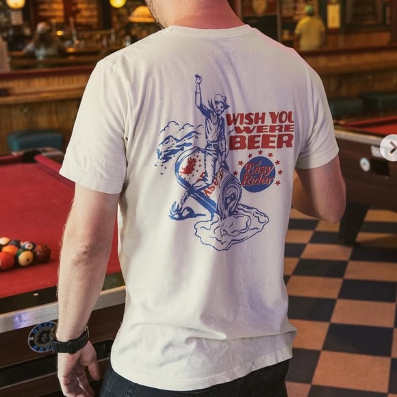 Men’s easy rider “wish you were beer” t-shirt L - Picture 1 of 6